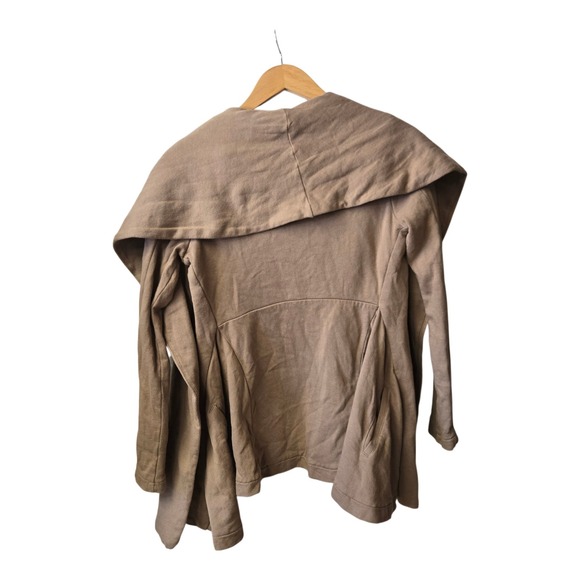 Free People Cardigan Open Front Flowy Beige Size Small Oversized - Picture 2 of 6